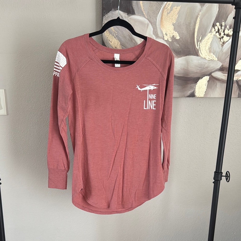 Nine Line Apparel Long Sleeve Shirt in Heathered Mauve